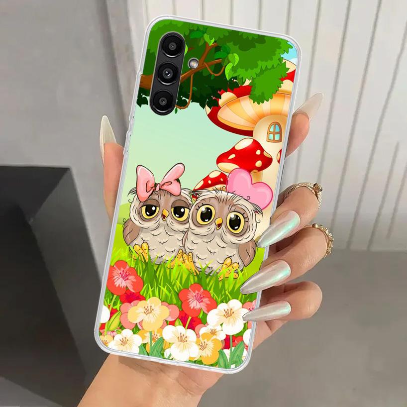 Cartoon Cute Owl LoveLy Phone Case for Samsung Galaxy A16 A26 A36 A56 A15 A25 A35 A55 A14 A24 A34 A54 A13 A23 A33 A53 A05S A04S