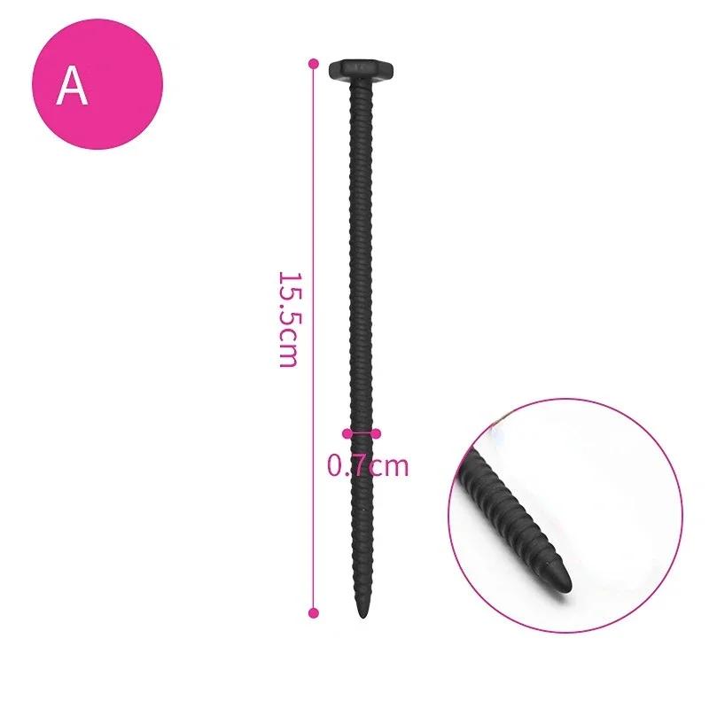 Urethral Toys for Man,Nail & Screw Silicone Penis Plug Sounding,Urethal Inserts,Urethra Dilation Catheter,Uretral Probe