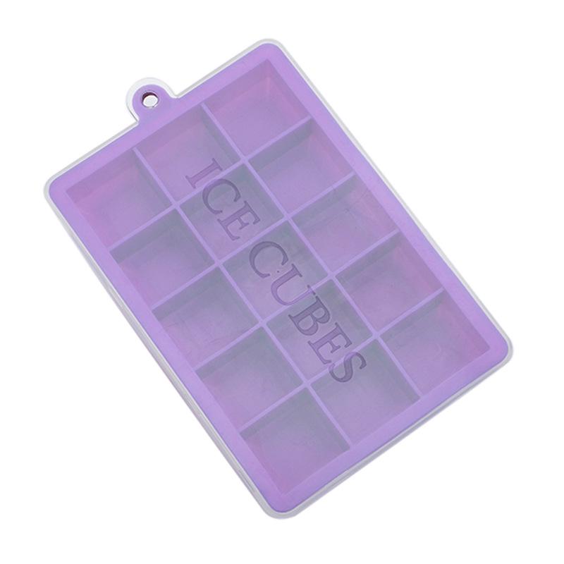 15 Grid Silicone Ice Cube with Lid Environmental Square Ice Cube DIY Ice Cube Mold