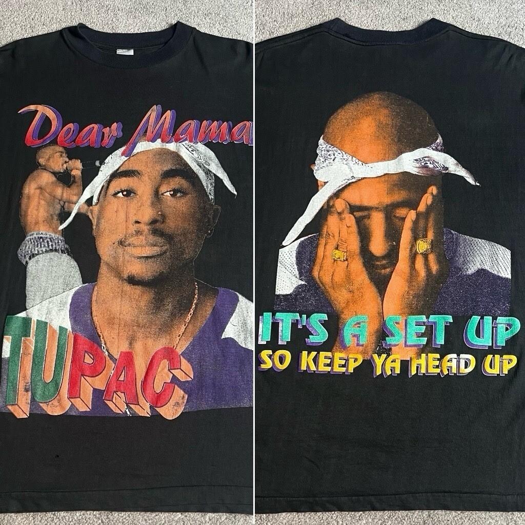 Vintage 90s Tupac 2pac Shakur Rap Basic Black 2 Side Unisex Shirt S-5XL WA1942 Unisex T-Shirt XXXXL