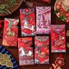 Year of the Horse Lucky Red Envelope: Cute Hand-Drawn Spring Festival Money Bag with Flat Embroidery Style
