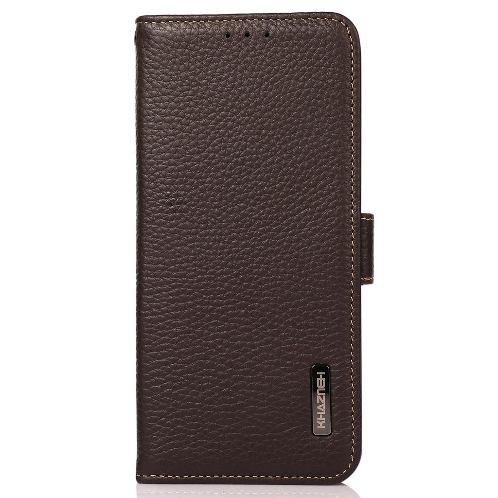 KHAZNEH For Sony Xperia 10 VI Case Genuine Cow Leather Phone Cover RFID Blocking Wallet