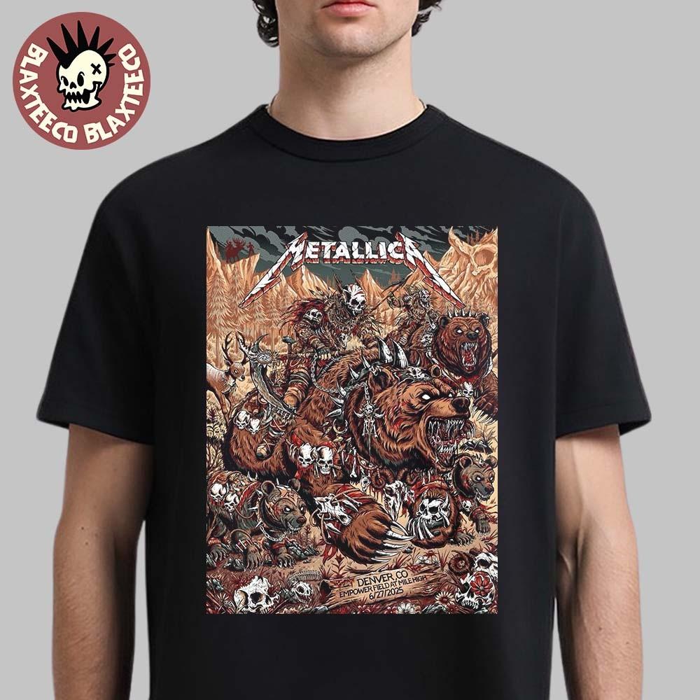 

Metallica M72 Denver 6/27/2025 Poster Art Reprint Concert S-4XL Unisex T-Shirt L