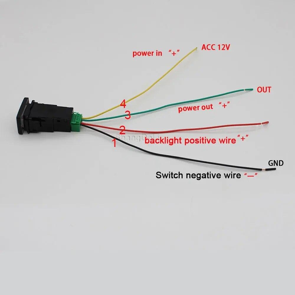 Green Car Led Light Bar Power On Off Switch Push Button For Suzuki Jimny    Accessories