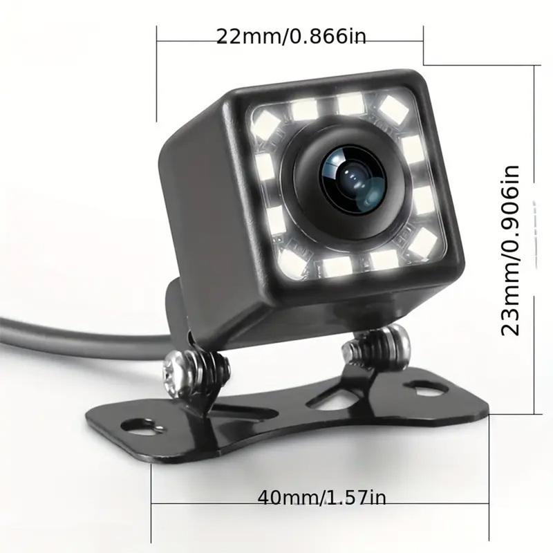 12-LED Weitwinkel Auto Rückfahrkamera, Rückfahrkamera, Nachtsicht, Rückfahr-Autoparkmonitor CCD Wasserdicht HD Video
