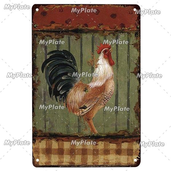 MyPlate Fresh Egg Metal Sign Vintage Plaque Tin Sign Home Decor Bar Sign Coop Ckicks Art Poster Outdoor Decor