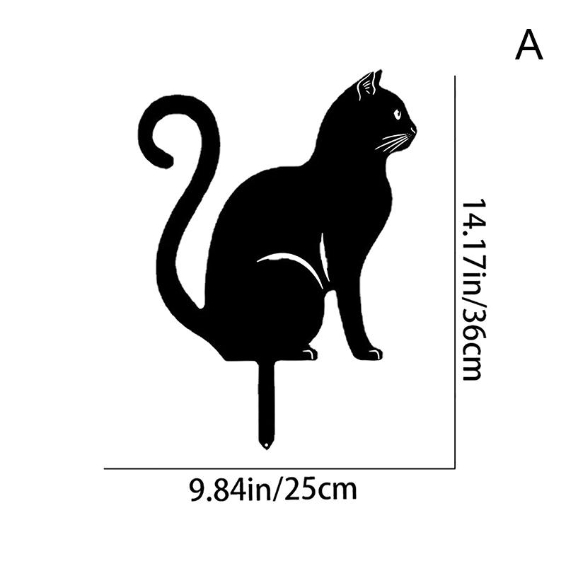 Katzen-Erdspieß, Ornament, Erdstecker, Outdoor, Garten, Balkon, Kunstdekoration, Metallhandwerk, Katzenornament für Katzenliebhaber