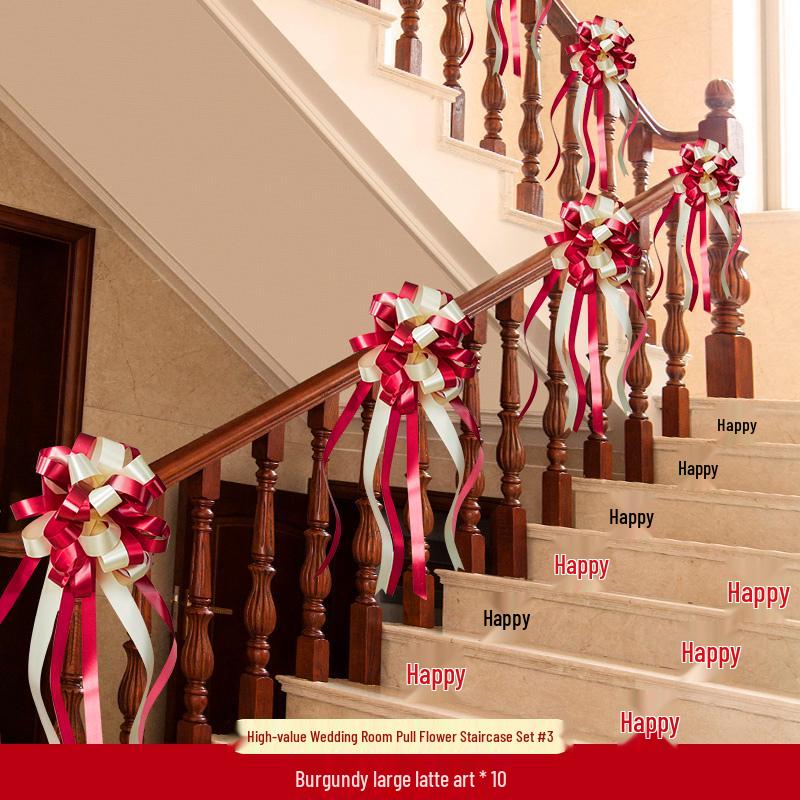 Wedding Stair Handrail Décor & Room Set: Bride & Groom Celebration