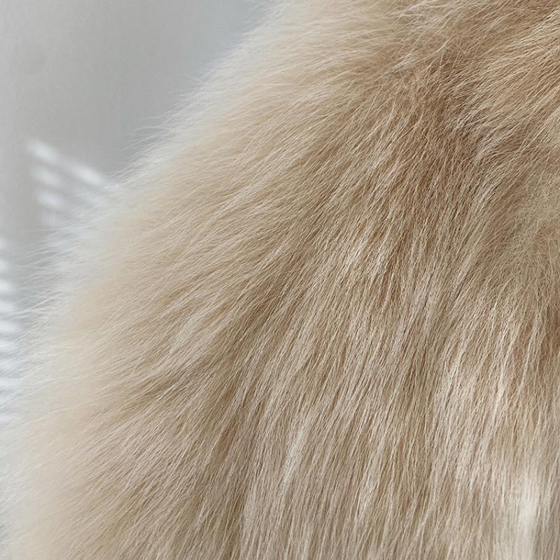 Autumn Long Sleeve Loose Plush Fox Fur Coats Women Fashion Soft Warm Short Winter Jackets Women Tops Solid Elegant Street Loose Lady Jacket Coat 25878