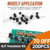 200PCs BJT transistor kit bipolar power transistors A1015 bc327 bc337 c1815 s8050 s8850 2N2222 2N2907 2N3904 2N3906 pnp NPN