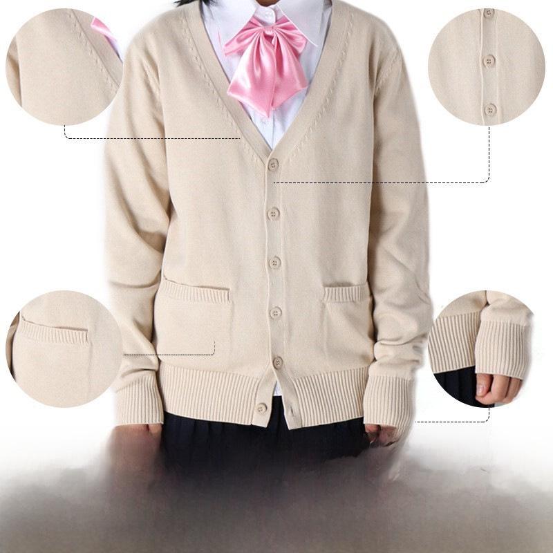 Svetr kardigan ve stylu sen pro JK pro ženy - Vysokoškolská uniforma, jaro a podzim