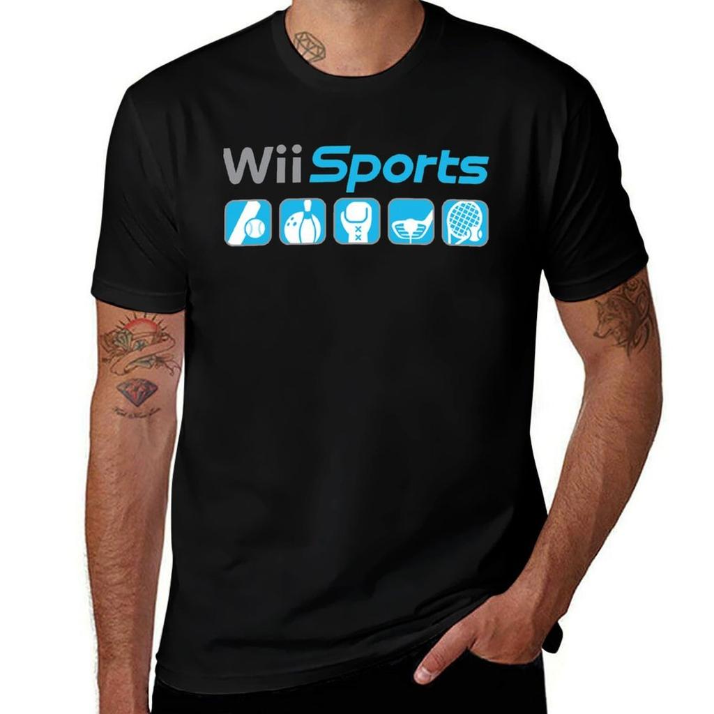 T-shirt Wii Sports t-shirt di cotone t-shirt da uomo t-shirt per uomo grafica vintage