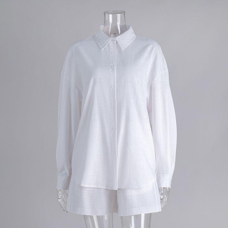 Cardigan Long sleeve Shorts Set 2025 Spring and Summer Outer Wear Simple Solid Western Style Leisure Set Women