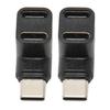 2pcs 1 To 2 USB C 3.1 90 Degree Angle Adapter 10Gbps USB 3.1 Type C Male To USBC 3.1 USB C2.0 Dual Female Right Angle