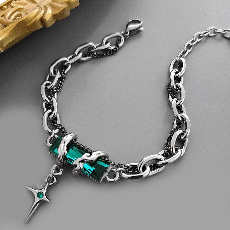 Bracelet Étoile en Acier Titane pour Hommes, Nouveau Design Minimaliste, Accessoire Polyvalent et Inaltérable, Cadeau