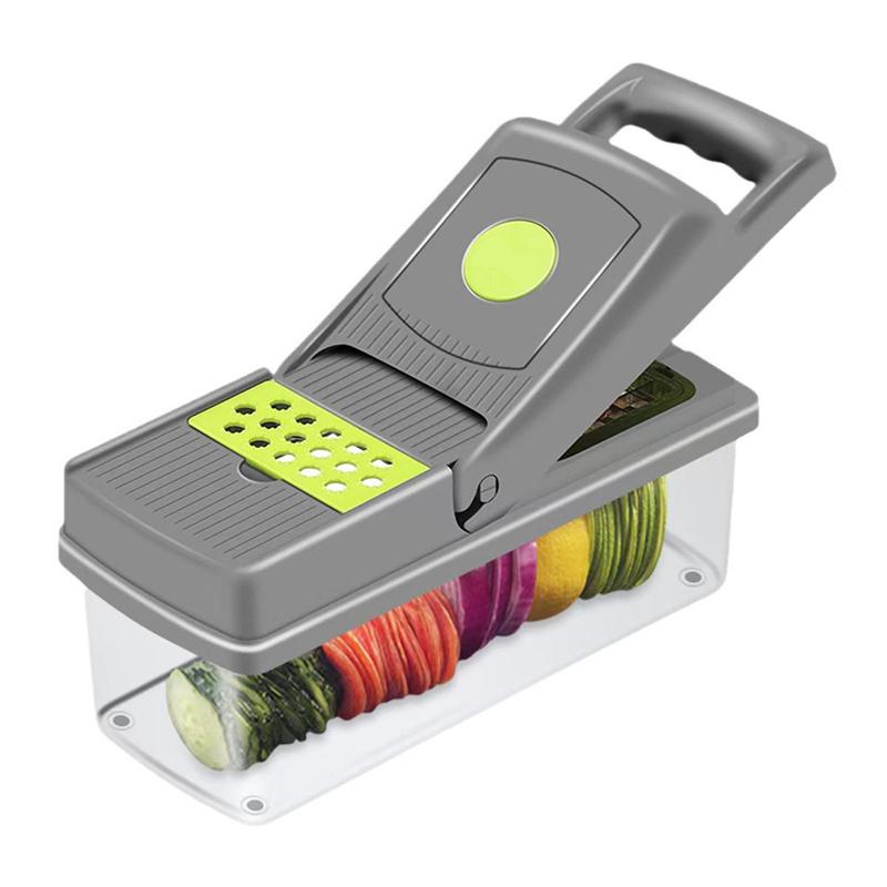14 In 1  Multi-functional Vegetable Cutter for Home Kitchen Portable and Easy-to-clean Shredder Grater Cut Into Chunks and Cubes Grater