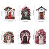 Wooden Fairy Gnome Door Figurines Handmade Fairy Gardens Doors  Garden Decoration