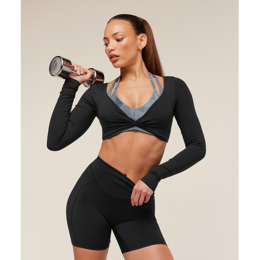 Gymshark Lifting Dipped Waistband Short Black B4b8x Bb2j