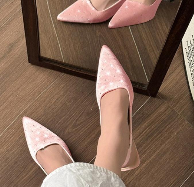 Fashion New  Pumps Women Pointed Blue Pointed Toe Party Shoes Summer Thin Heeled Sandals High Heel  Plus Size Women's Shoes 43
