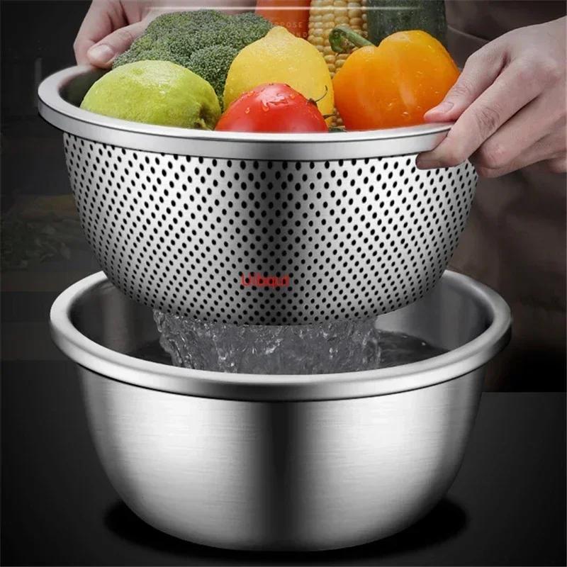 Drainage basket Kitchen water filter basket Basin Food grade German technology 304 stainless steel Vegetable washing basin