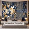 Custom Name Text Tapestry FC Zürich Personalized Polyester Wall Tapestry For Bedroom And Room