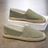 Old Beijing cloth shoes men's summer breathable thin linen straw woven fisherman shoes men's driving lazy shoes