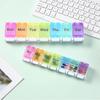 New Hot Premuim Rainbow Weekly Pill Organizer Box 1 Time A Day Daily 7 Day Pill Case Storage for Vitamin Fish Oils Supplements