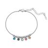 EFFIE QUEEN Stainless Steel 18K Gold Plated Stackable for Women Fashion Star Eye Flower Heart Chain Bracelet Waterproof Jewelry