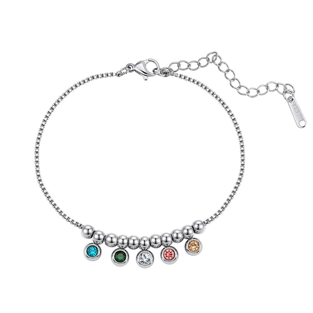 EFFIE QUEEN Stainless Steel 18K Gold Plated Stackable for Women Fashion Star Eye Flower Heart Chain Bracelet Waterproof Jewelry
