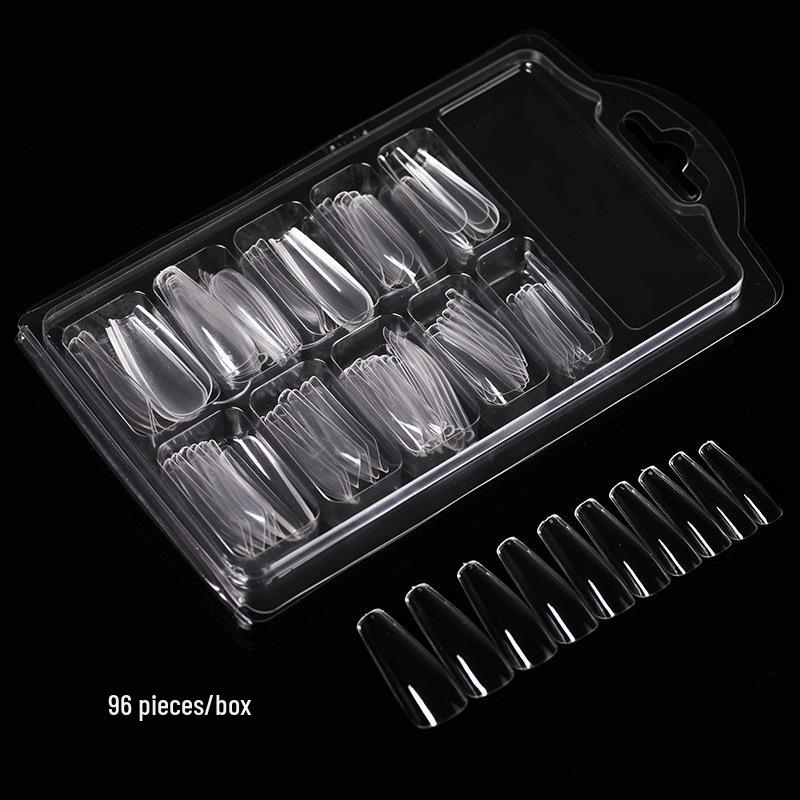 Transparent Frosted Reusable Nail Extensions - Super Thin No-Trace Nail Art Tips for Women