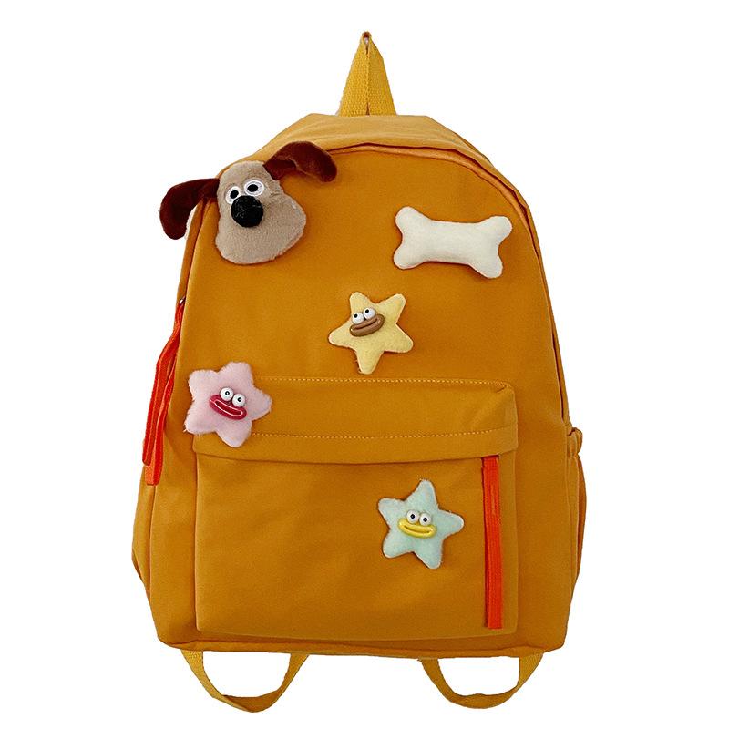 Student schoolbag Japanese and Korean simple cartoon accessories casual backpack fresh and sweet large capacity versatile commuter backpack