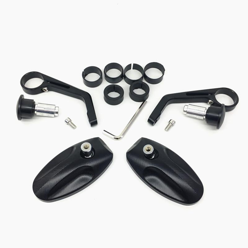 2pcs Motorcycle Rearview Mirrors CNC Motorcycle Bar End Black Rearview Side Mirror For Triumph Speed Triple Accessories