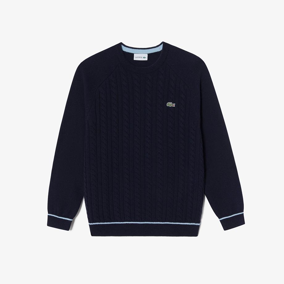 Lacoste Men's Cable Round Sweater AH806E-54NHDE