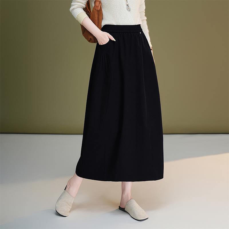 Autumn High Waist Lantern Skirt - Slim Fit, Elastic, Versatile Casual Half Skirt
