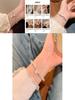 Sophisticated Double-layer Geometric Tassel Bracelet For Women Versatile Wristwear