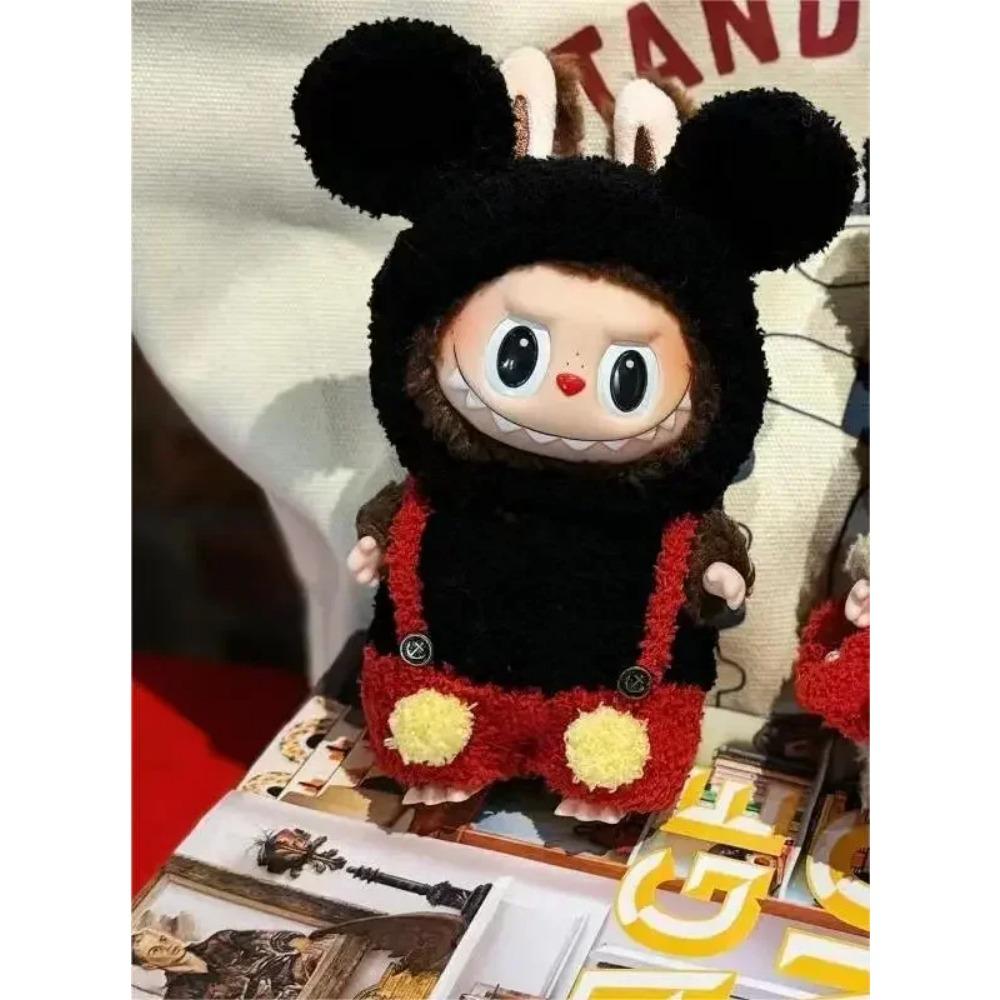 New 17cm Labubu Inventory Cute Fashion Clothing Accessories Labubu Headband Scarf Decoration Bubble Doll Clothing Birthday Gift