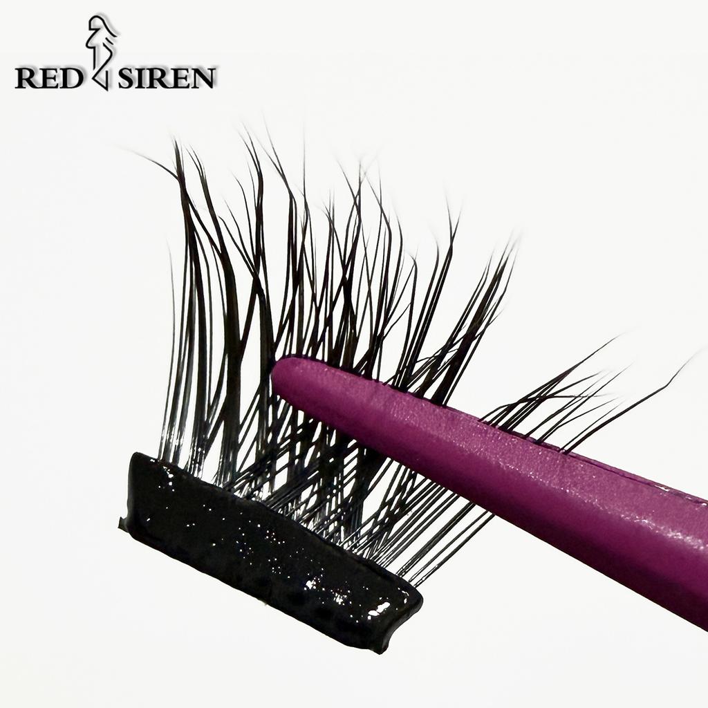 Self Adhesive Eyelashes 2-5 Days Hold Wide Glue Tape No Glue Needed Lashes 10-16mm Pre Glued Cluster Lashes