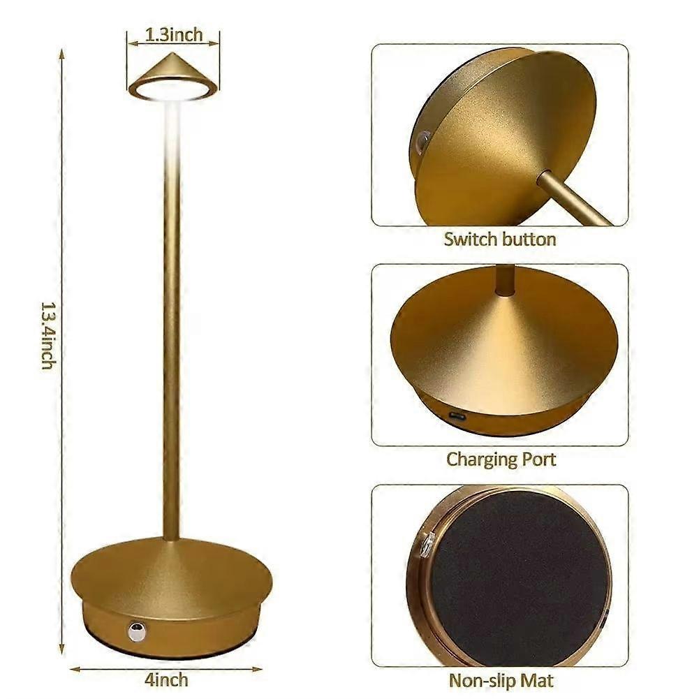 Zafferano Pina Pro LED Table Lamp Dimmable IP54 Indoor Outdoor Corten Steel Base EU Plug Charging 2025-26