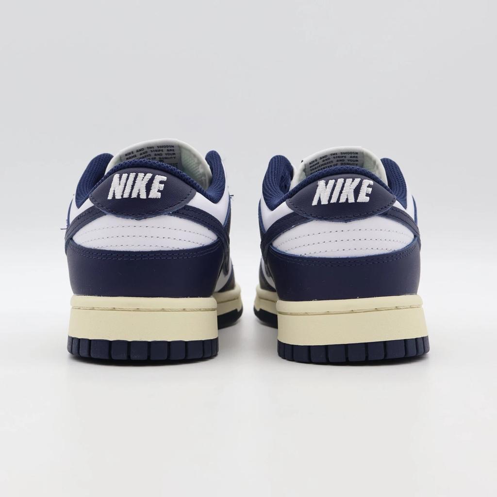 DD1503-115 Nike Dunk Low Vintage Navy White Midnight Navy Sail (Women's)