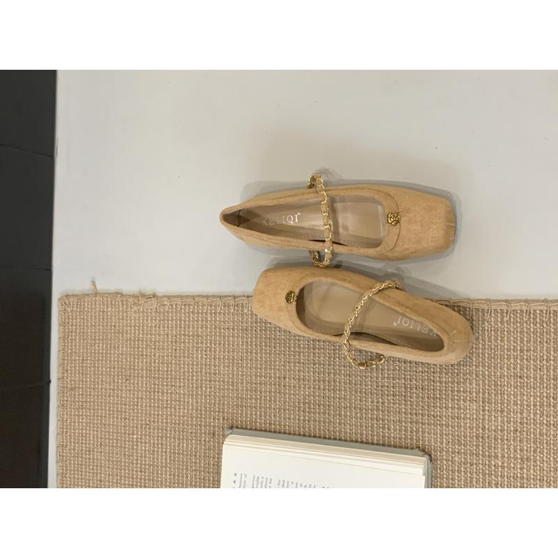 2025 Autumn New Temperament Inner Height Increase French Gentle Style Women's Shoes Square Head with Single Shoes Women's Outer Wear