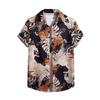 Letnia Moda Codzienna Wakacyjna Koszula Plażowa T-shirt Retro Krótki Rękaw Uliczna Wakacyjna Outdoor Koszula Męska i Damska