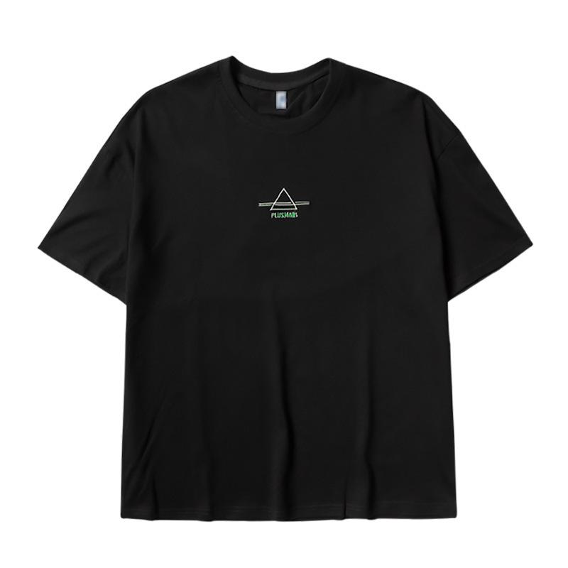 

Мужская летняя футболка с коротким рукавом, повседневная однотонная уличная футболка в стиле поп-музыки, топ