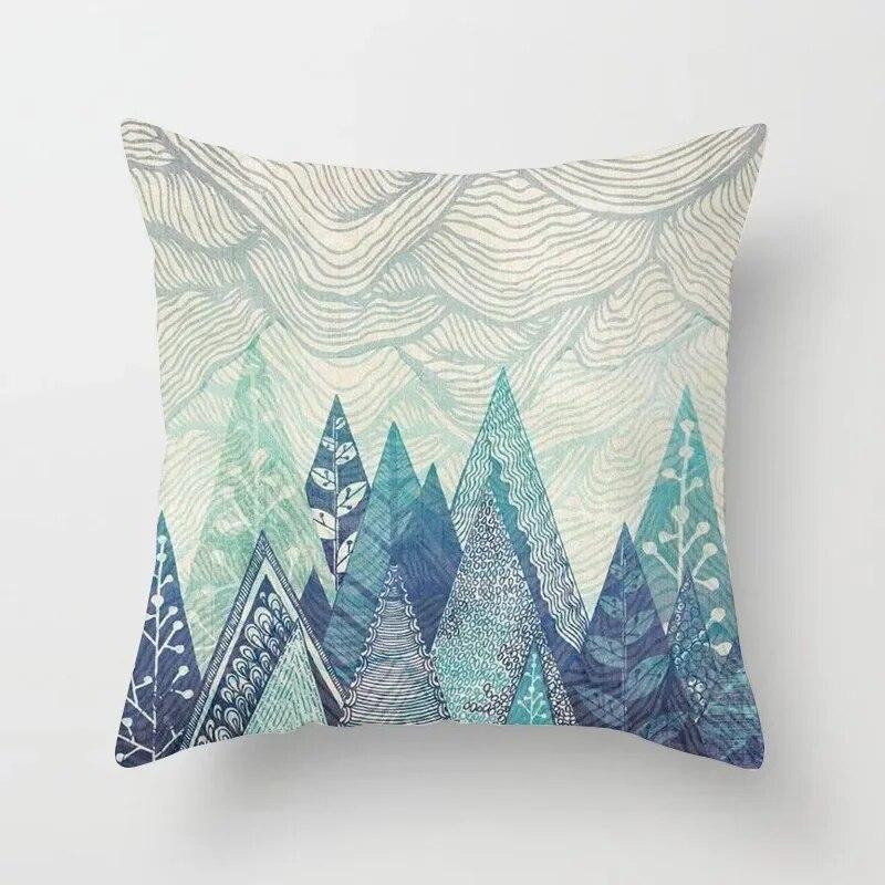 45x45cm Colorful Abstract Mandala Print Pillowcase Comfortable Sofa Car Seat Waist Cushion  Cover Modern Home Decor