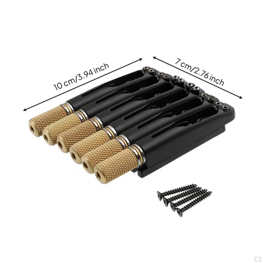 SixString Guitar Bridge Tailpiece StringThrough Electric Intonation Music Accessory