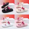 Stylish Eva Summer Sandals For Girls Featuring Breathable Soft Sole Design In Black Pink And Green