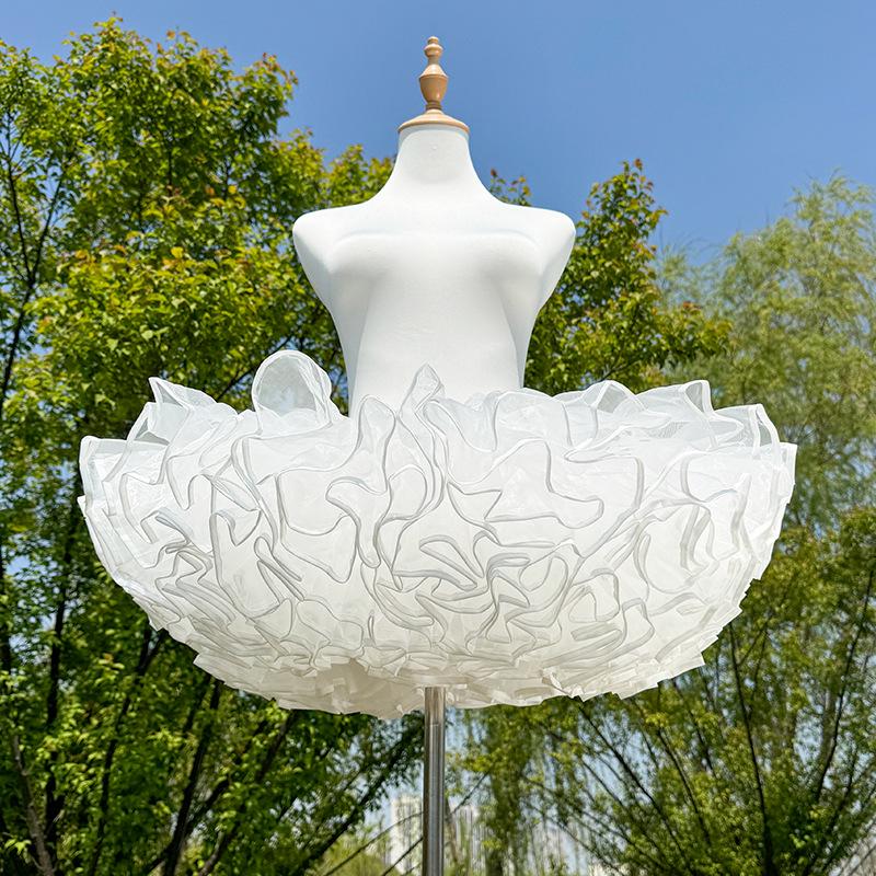 Lolita Cosplay Petticoat - Engelsmädchen-Unterrock mit knochenlosem Netzgewebe und Innenfutter