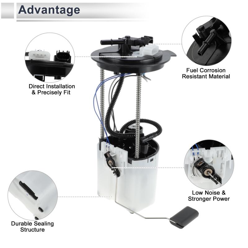 X Autohaux Auto Electric Fuel Pump Assembly for Buick Lucerne 2009 2010 2011 V6 3.9L Flex Fuel Filter Pump Module No.23120349