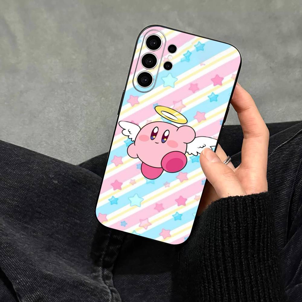 Cartoon Pink K-Kirbys-KK   Phone Case For Samsung S25,S24,S21,S22,S23,S30,Ultra,S20,Plus,Fe,Note,10,9,5G Black Cover