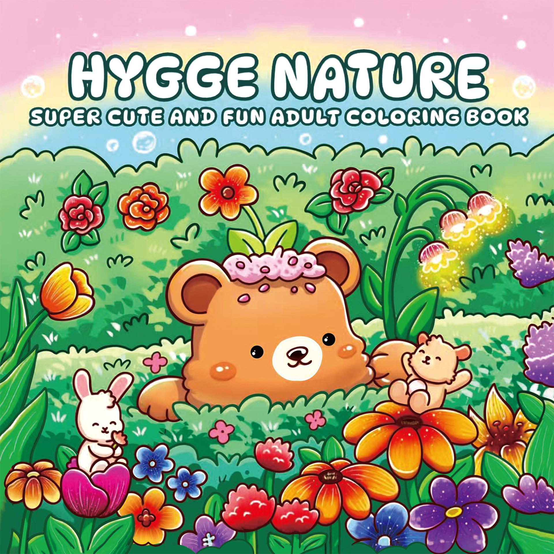 Cross-border New Cute Stress-Relief Coloring Book for Kids 21x21 cm