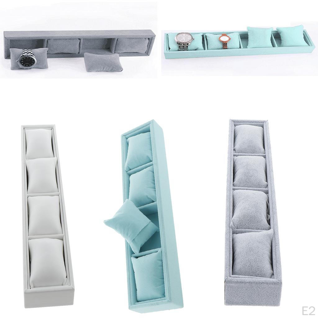Bracelet Watch Display Case 3 Slots Jewelry Organizer - Gray, As Described